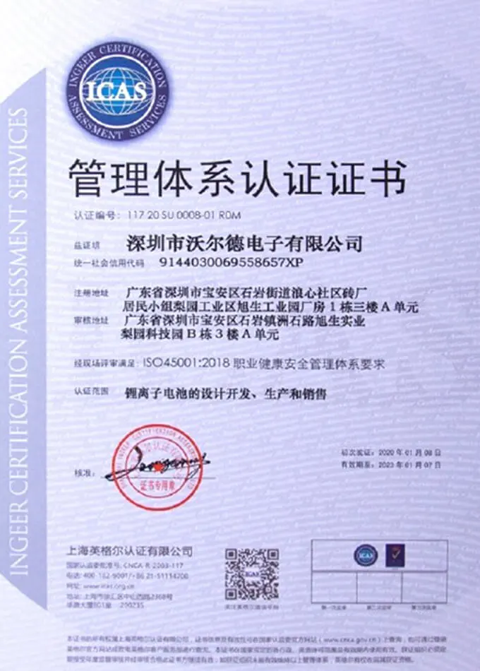 icas management system certification